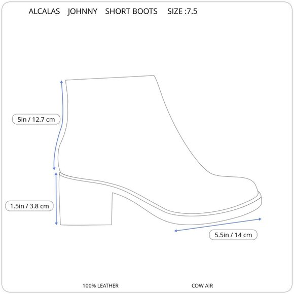 Alcala's Johnny Black Brown Cow Hair-On-Hide 100% Leather Cowboy Boots Size 7.5 - Picture 11 of 11